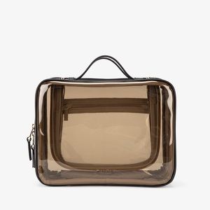 Calpak Clear Cosmetic Case in Eclipse